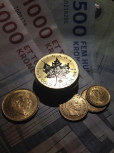 Guld og valuta/pengesedler