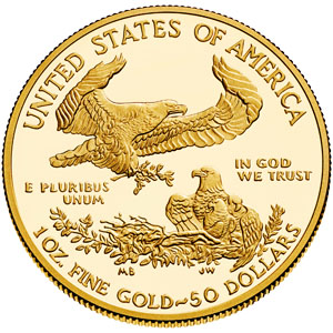 Gold Eagle guldmønt (22 karat / 916 lødighed)