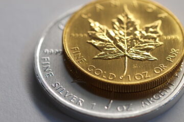 Maple Leaf guld- og sølvmønt